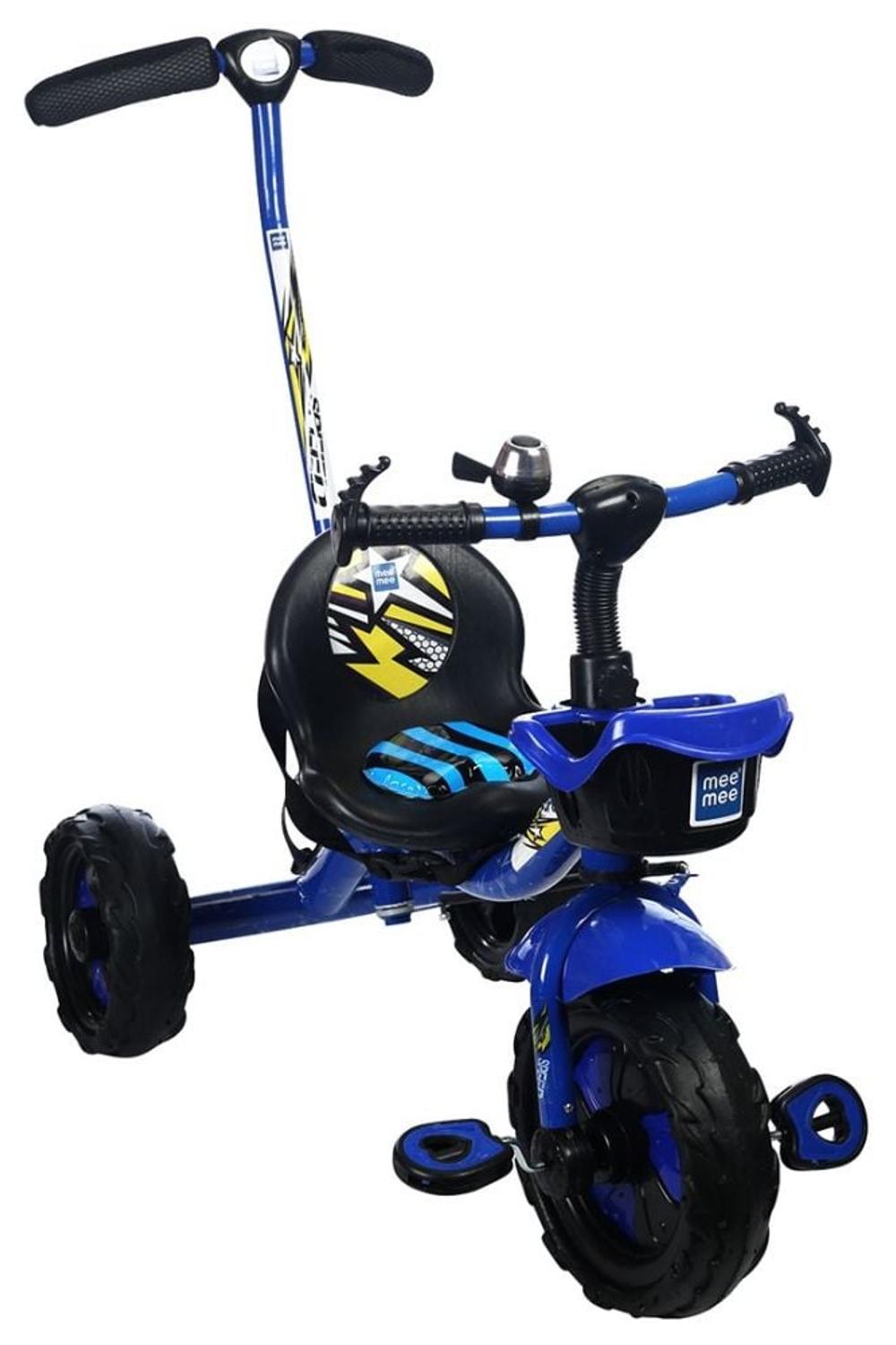 Mee Mee Easy to Ride Baby Tricycle With Push Handle (Blue)